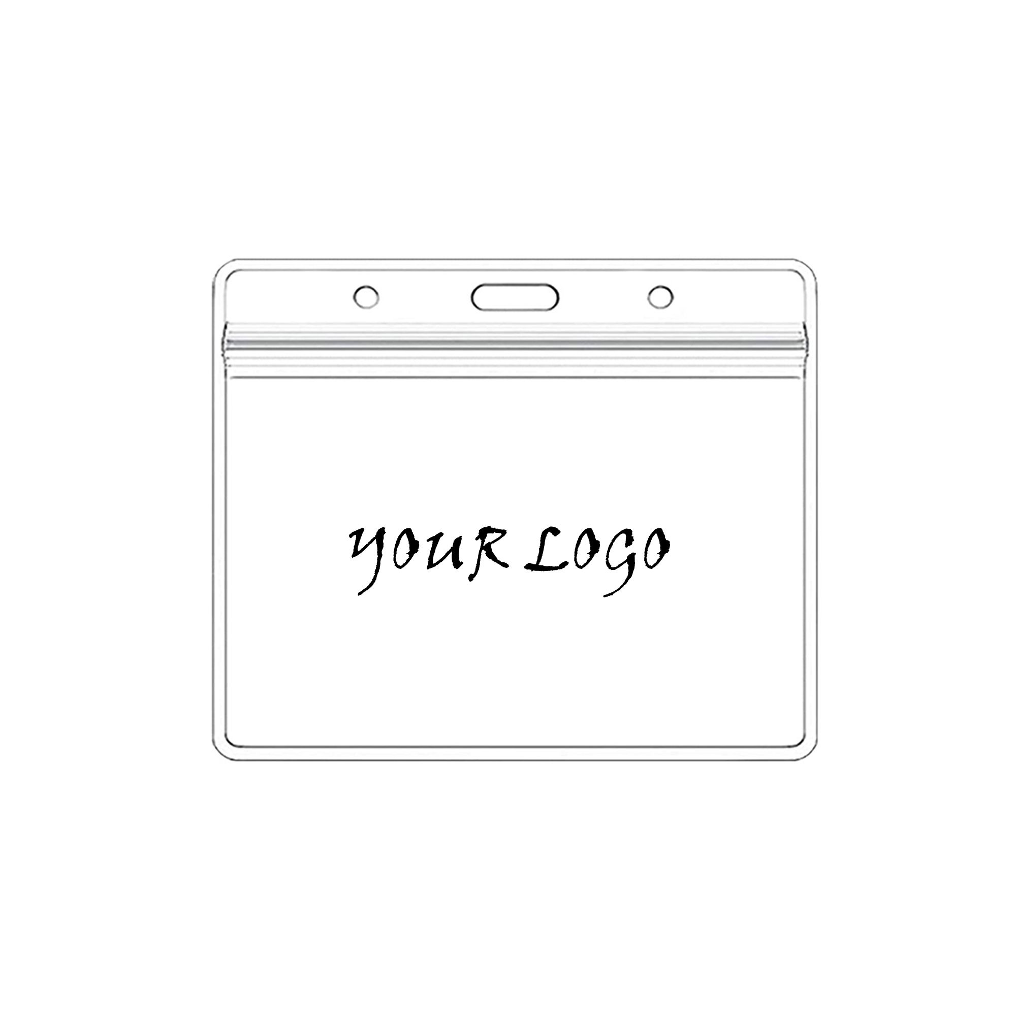 Clear Plastic Horizontal Name ID Card Holder