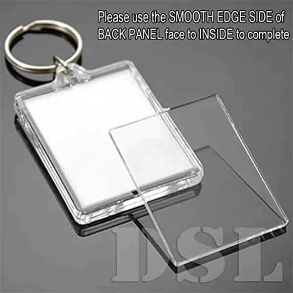 Acrylic Keychain Photo Frame - Transparent Clear Design 7