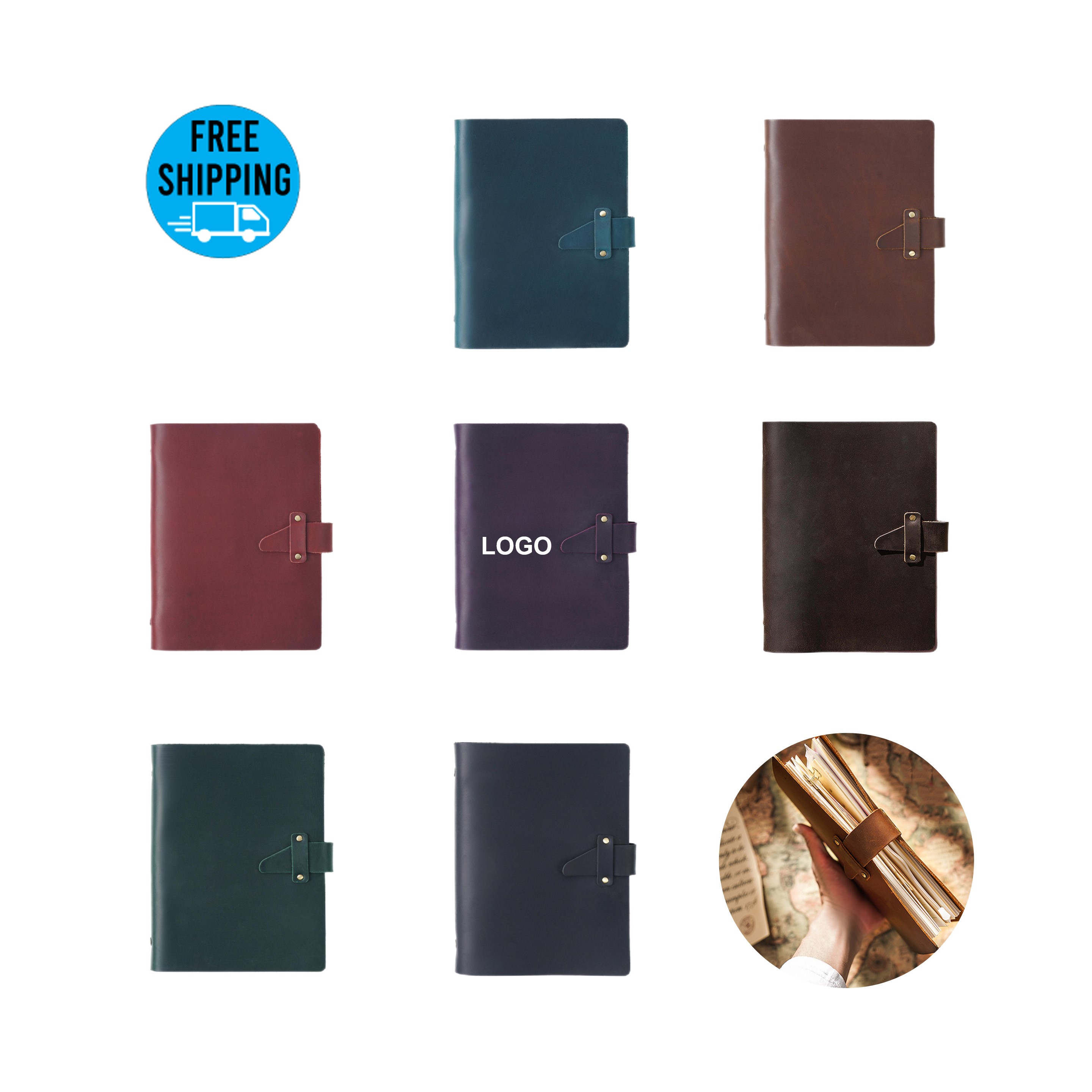 A7 Genuine Leather Refillable Journal (5.71"x4.14") 12