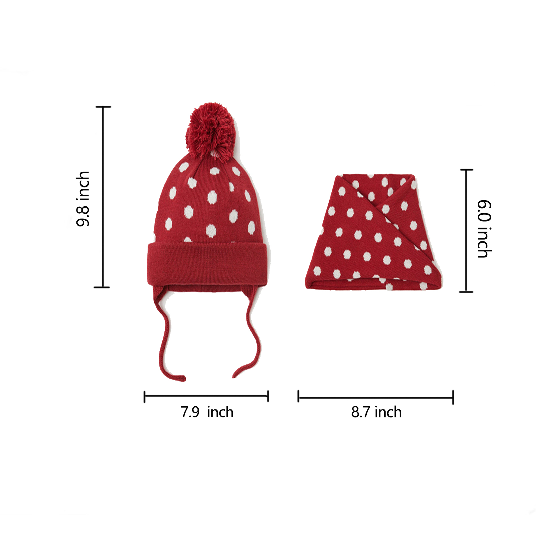 Winter Warm Knitted Baby Hat Scarf Set 2
