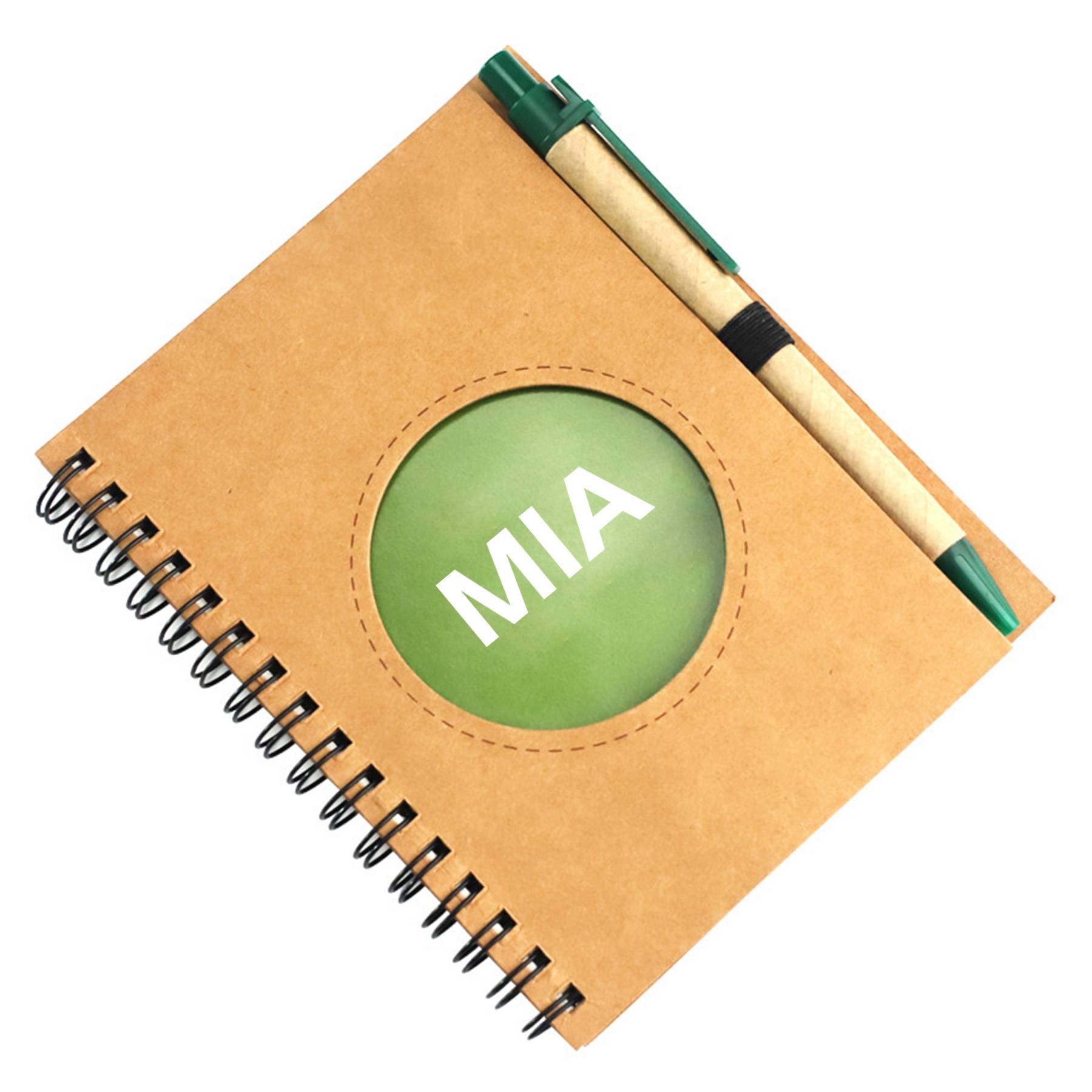 Custom vintage kraft paper coil notebook