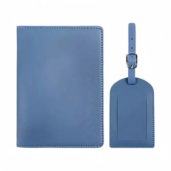 PU Leather Passport Holder and Luggage Tag Set 3