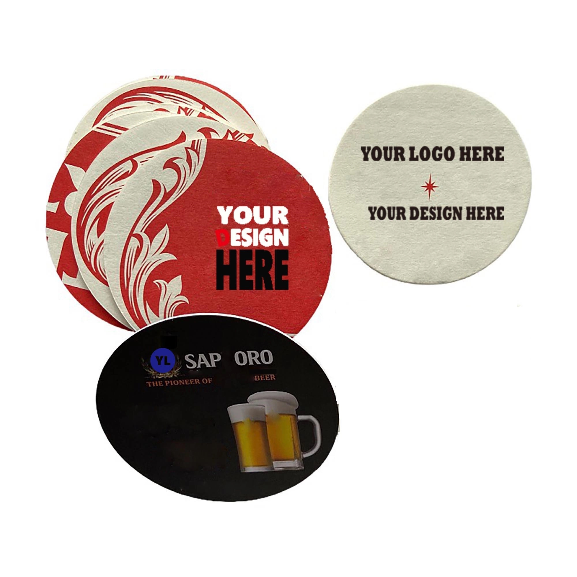 3 1/2" Round Full Color Paper Coaster 2