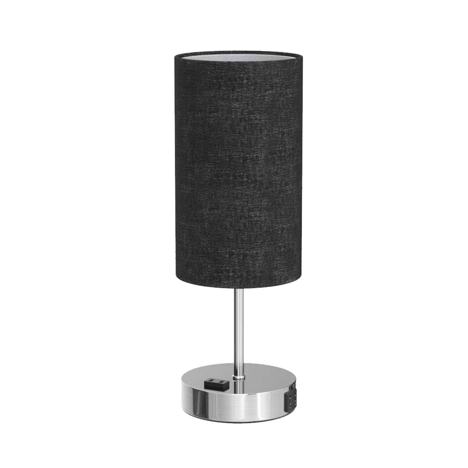 Dimmable Touch LED Table Lamp with USB Ports and Outlet 3