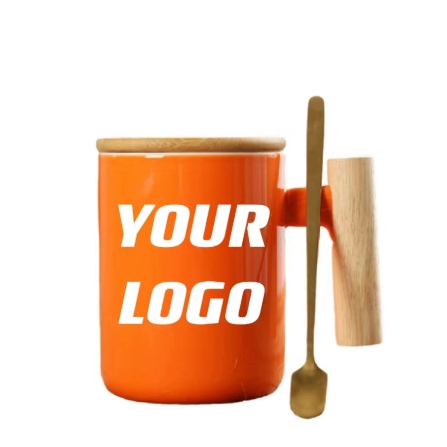 Customizable Coffee Cup With Lid And Spoon 5