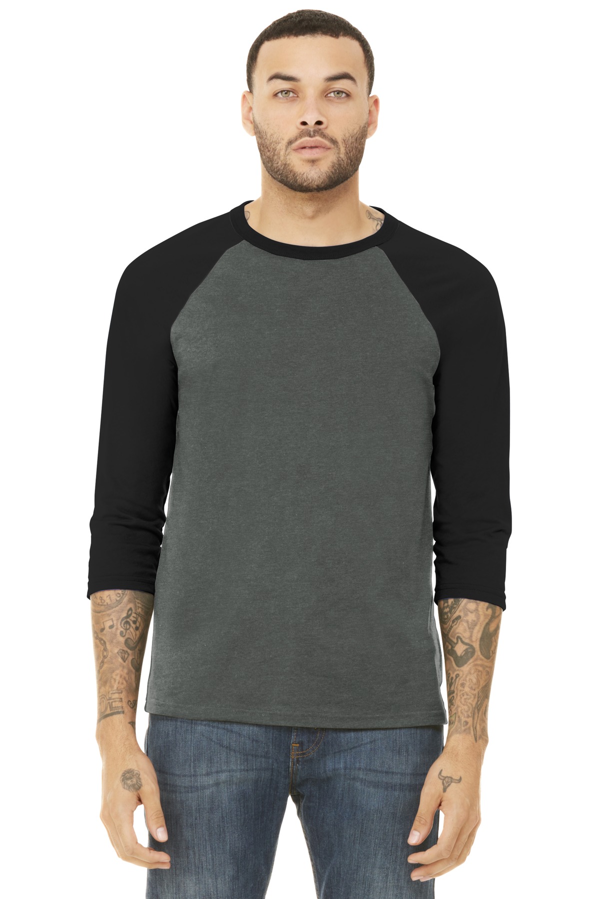 BELLA+CANVAS Unisex 3/4-Sleeve Baseball Tee. BC3200 63