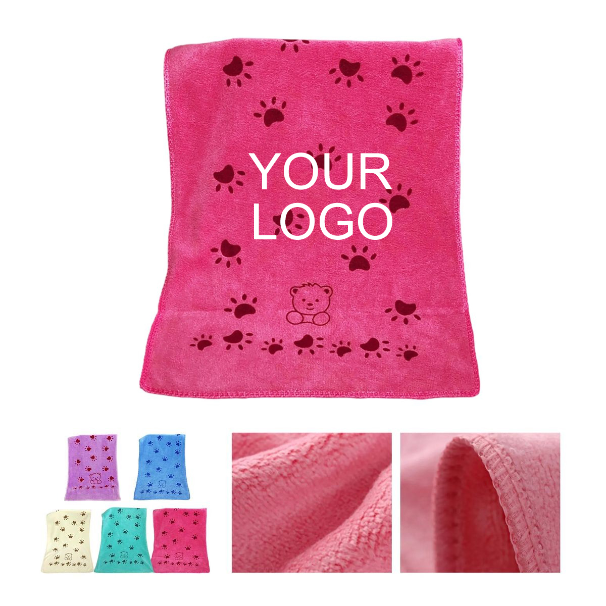 Cotton Fitness Towel 29.5" x 13.8" with Embroidered Logo 2