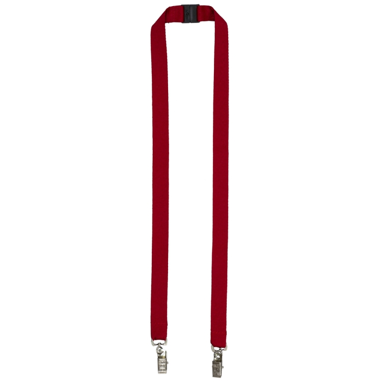"RICARDO" 3/4" Dual Attachment Polyester Silkscreen Lanyard with FREE Breakaway Safety Release 15