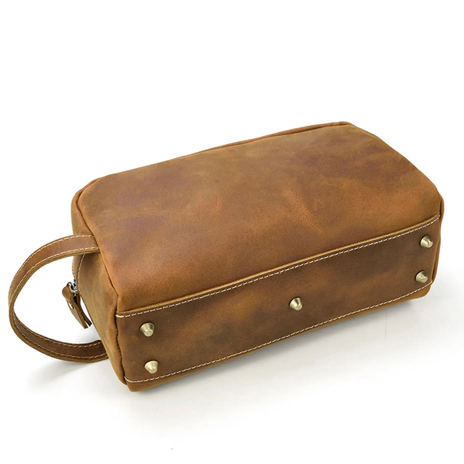 Toilet Genuine Leather Large Capacity Storage Bag 9