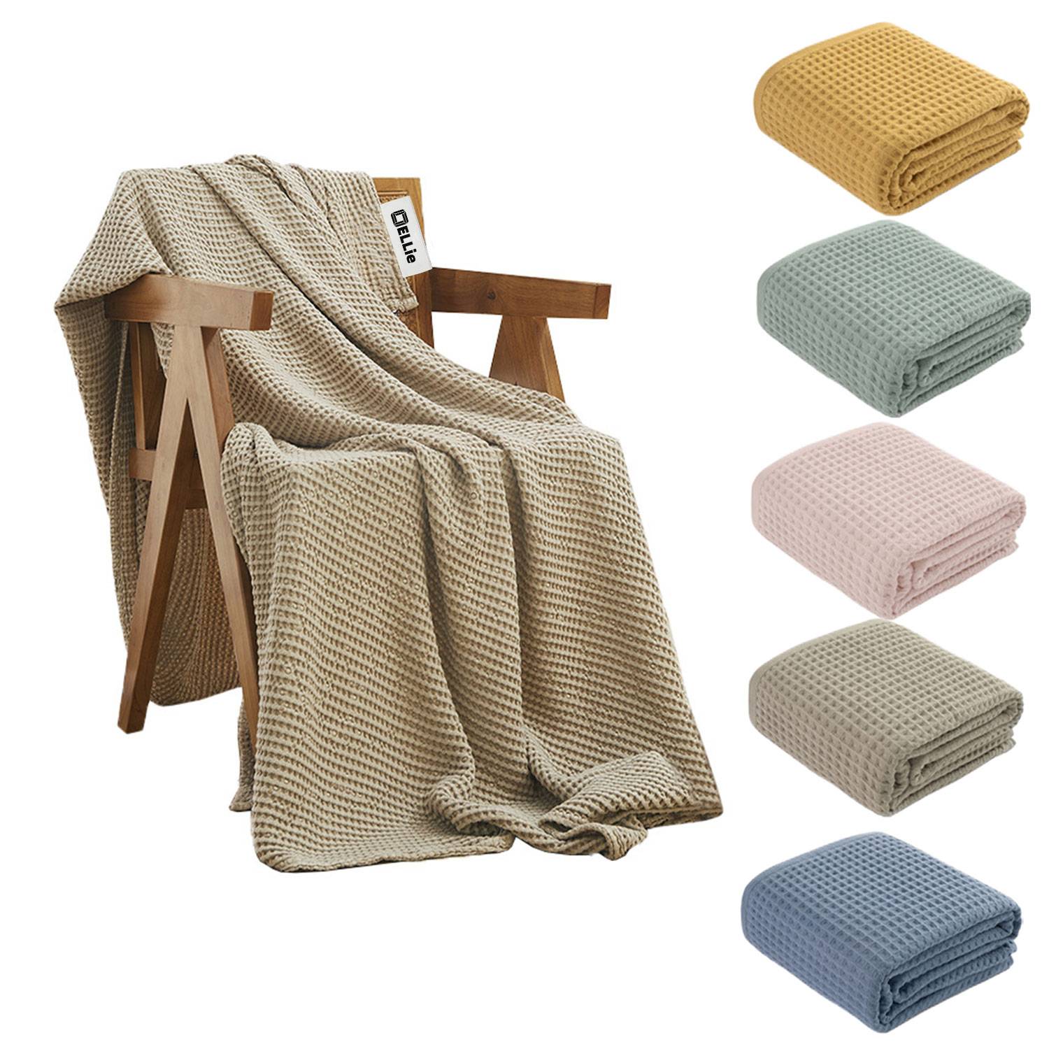 Bedsure Cooling Cotton Waffle Queen Size Blanket 2