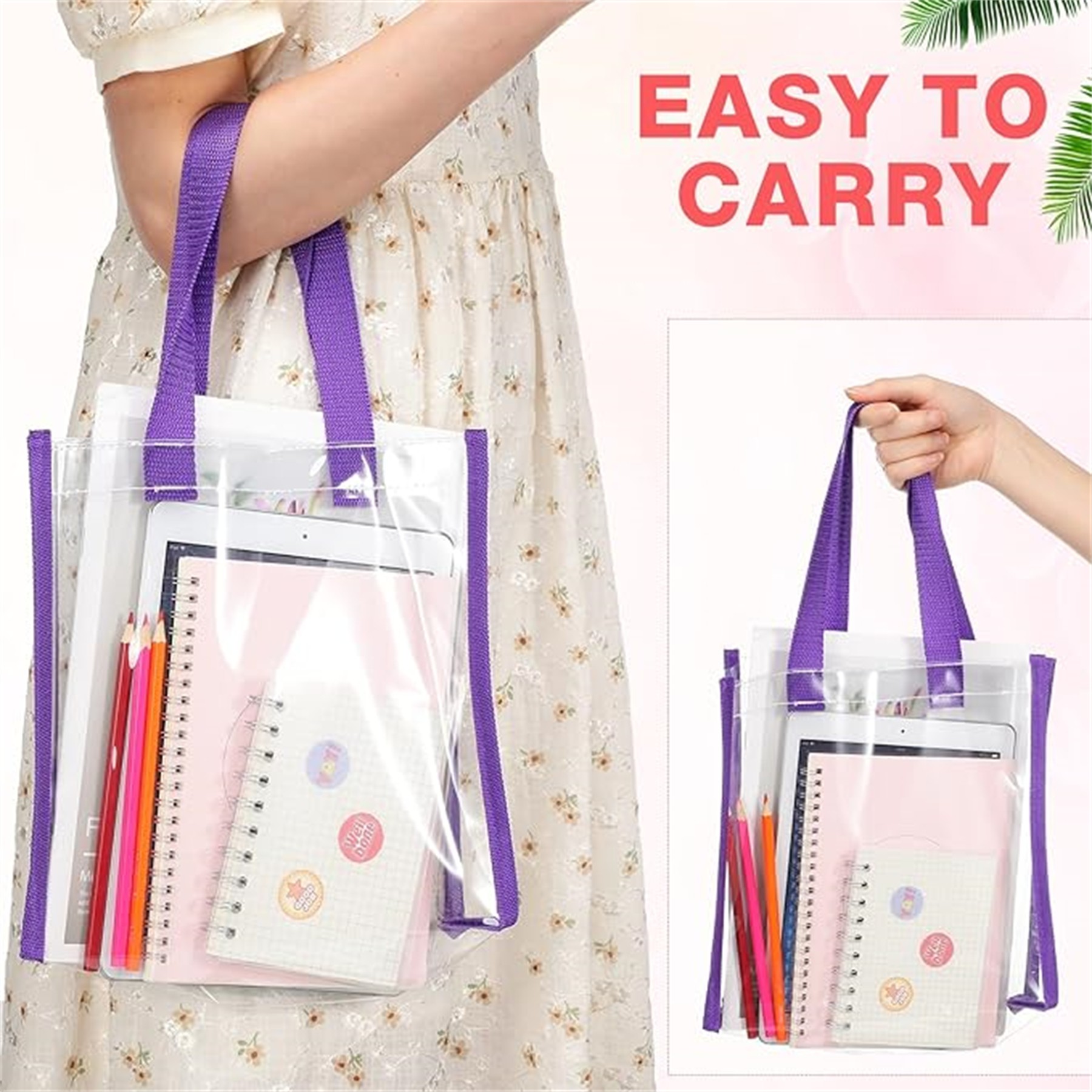 Clear Tote Bag with Handle 3