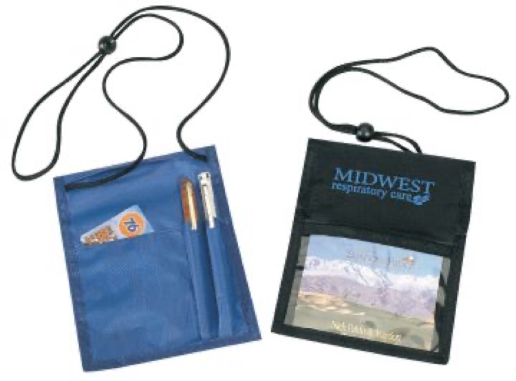 ID Badge Holder w/ 2 Pen Holders and zippered compact (3 Days)