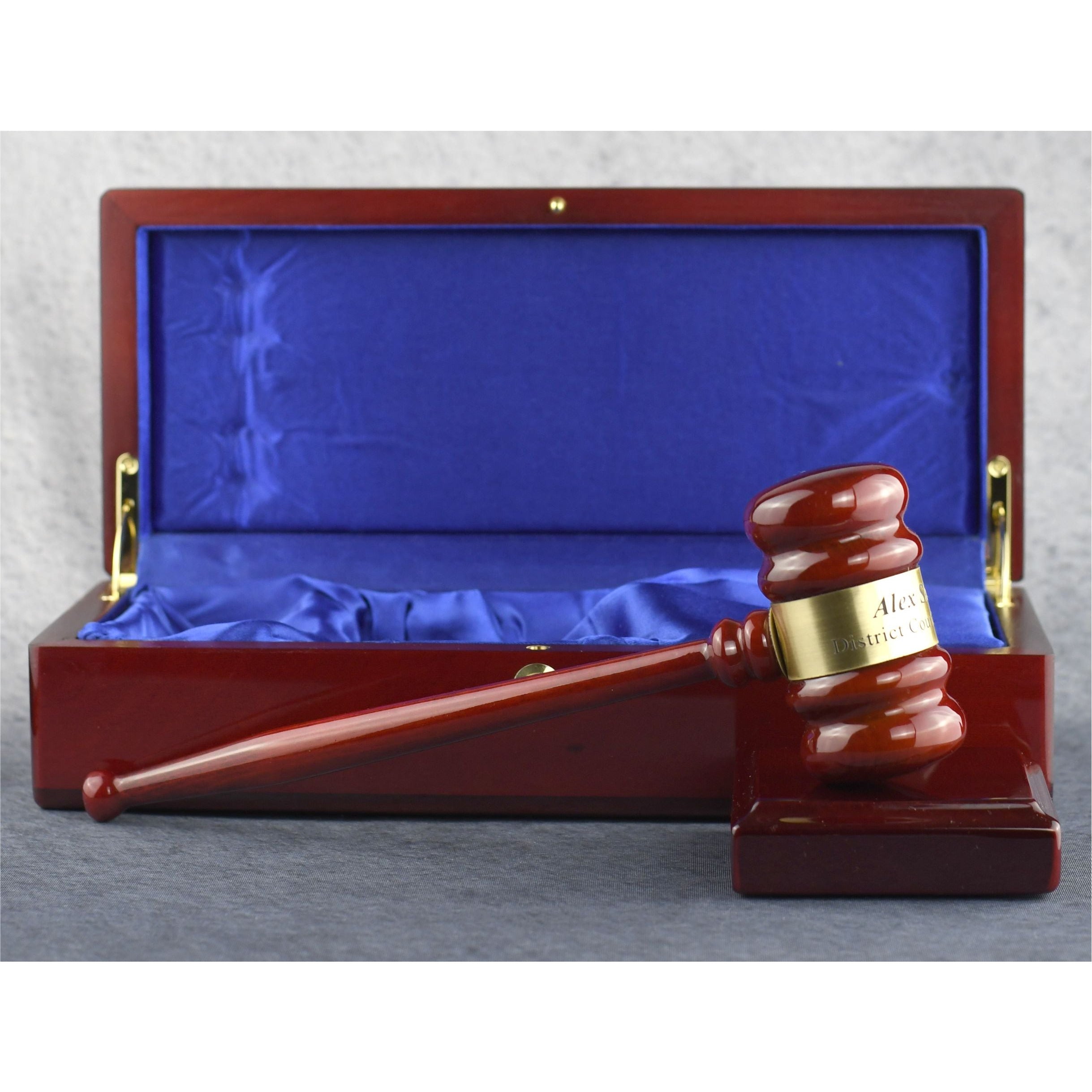 Rosewood Gavel And Case 7