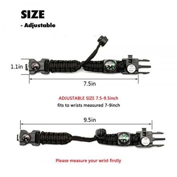 20 in 1 Outdoor Survival Paracord Bracelet 16