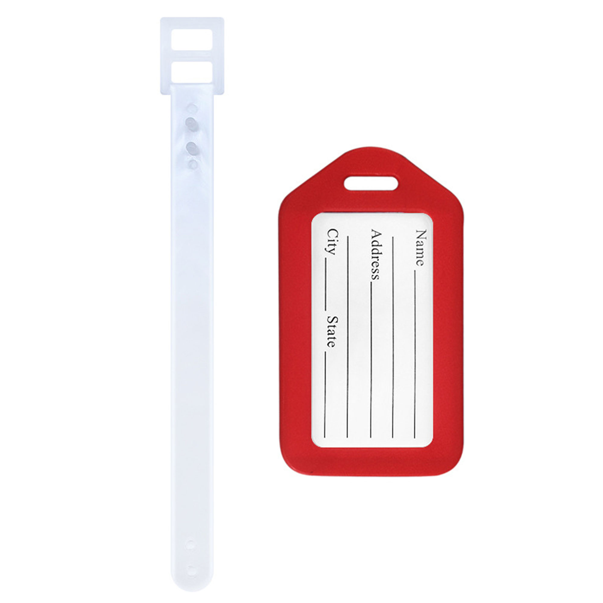 3.4x1.8 Inch Plastic Luggage Identifiers with Lanyard 6