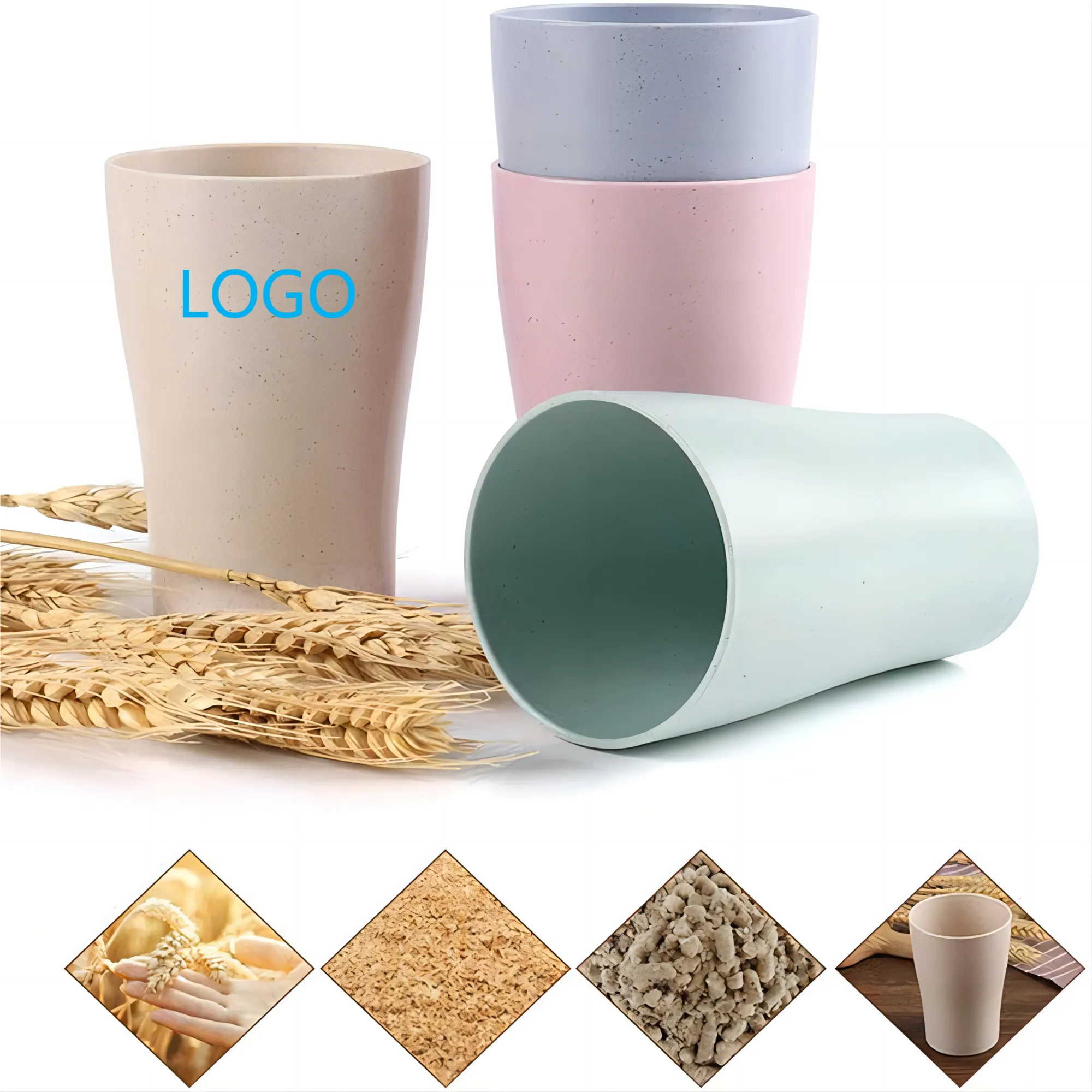 Wheat Straw Toothbrush Cup 10oz 3