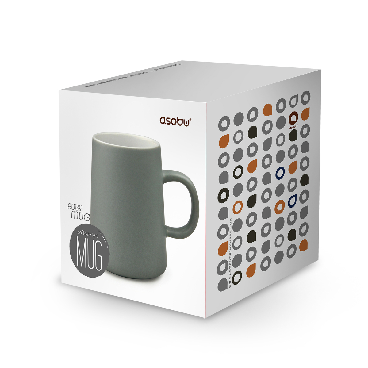 14 Oz. Deep Etch Ruby Ceramic Mug 4