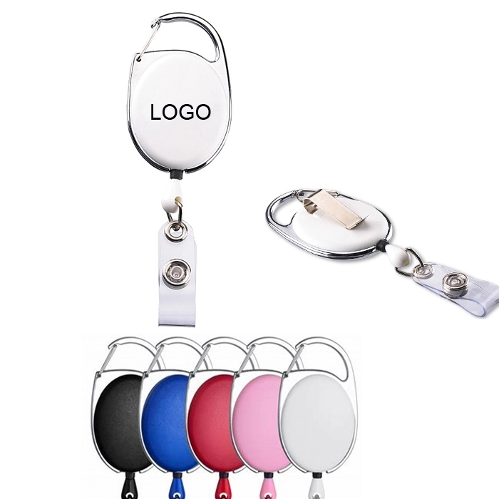 Carabiner Clip Retractable Badge Holder 4