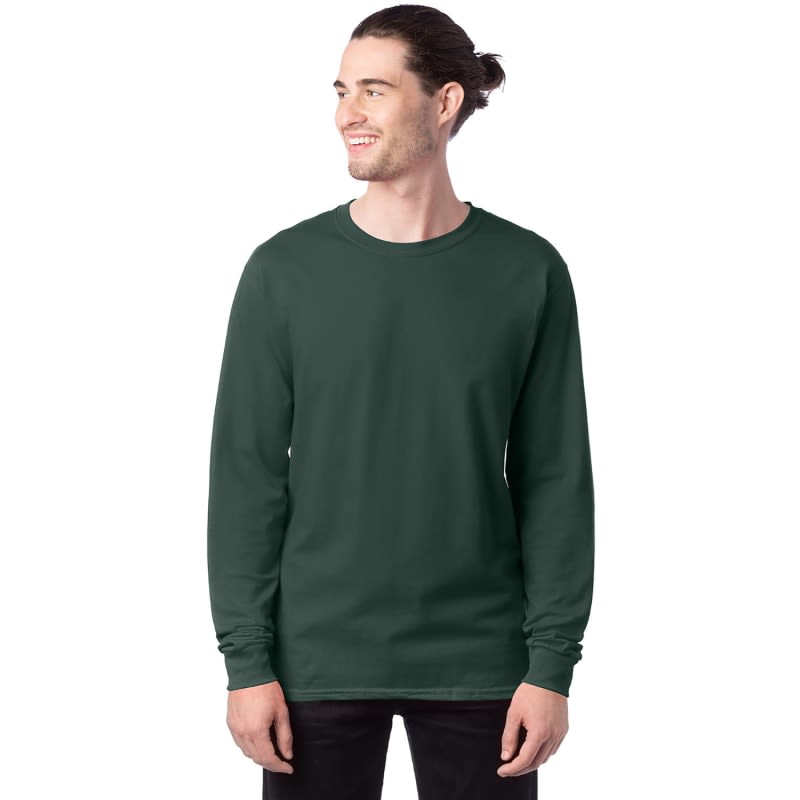 Hanes 5.2 Oz. ComfortSoft® Cotton Long-Sleeve T-Shirt 3