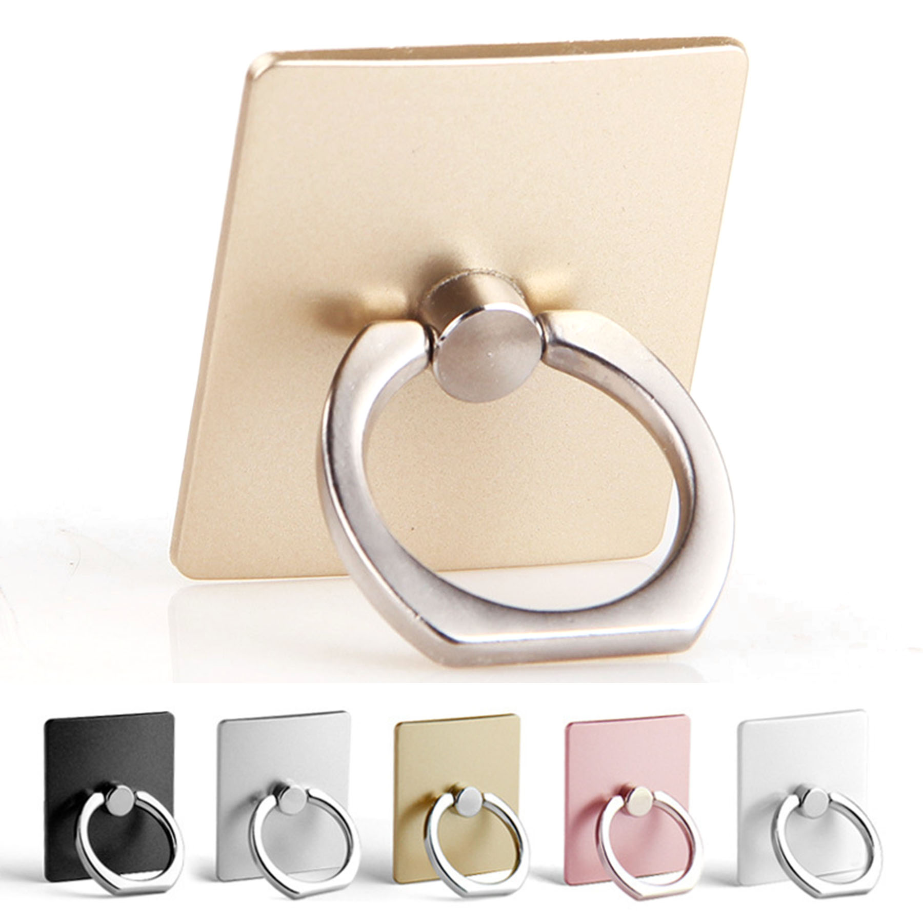 Square Alloy Mobile Phone Sticker Metal Finger Ring Stand Holders 1