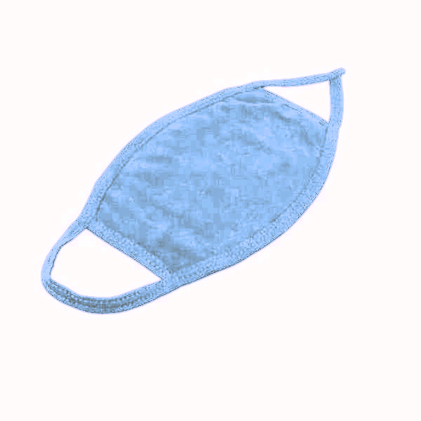 Light Blue Cotton Face Mask 1