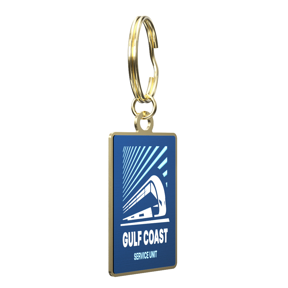 Vibraprint® Bright Gold Keytag (1-1/8" x 1-3/4") 3