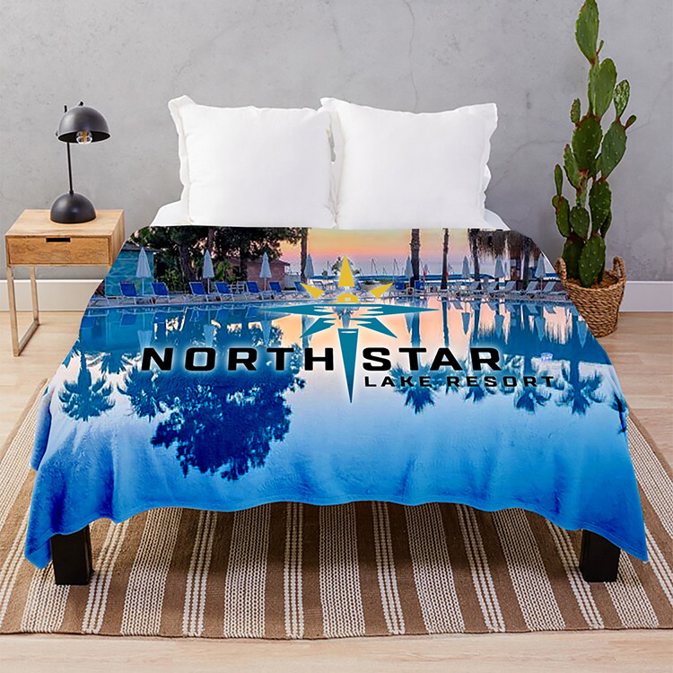 "JUNEAU" Sherpa 50" x 60" Blanket – Full Color 3