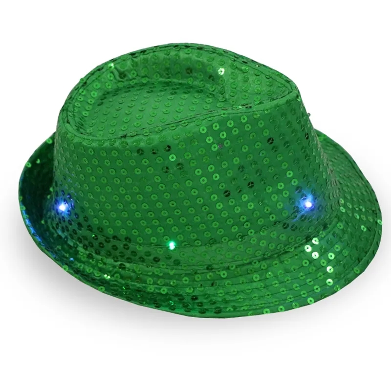 Flashing Fedora Hat For Parties St Patrick'S Day 5