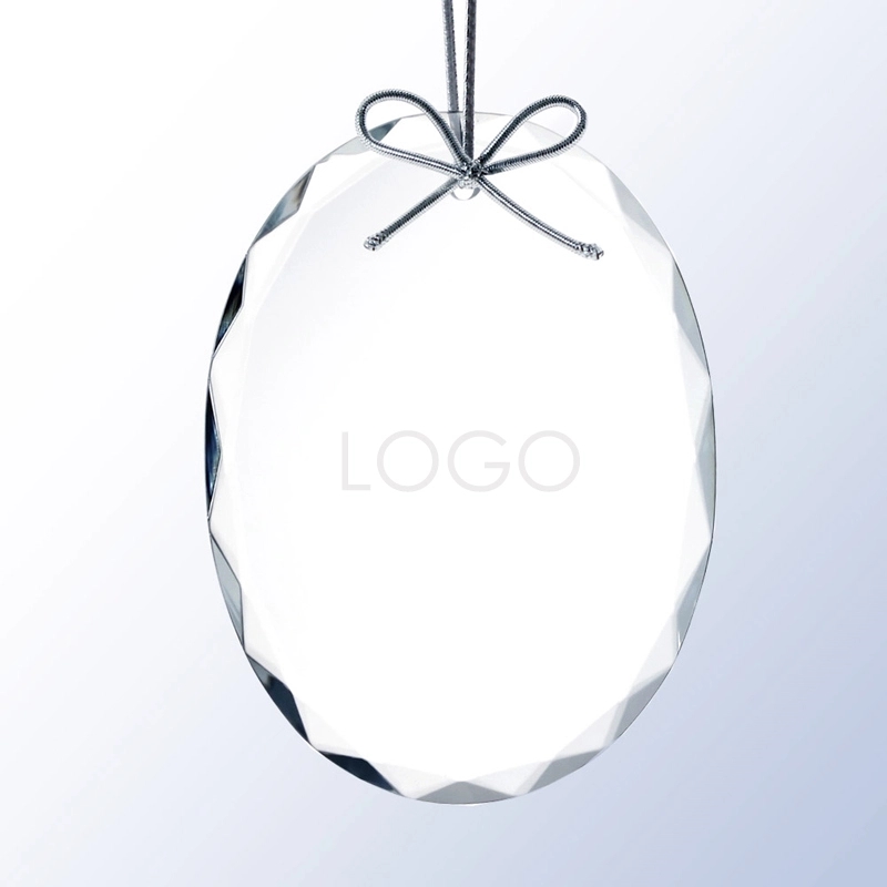 Oval Anniversary Crystal Christmas Ornament 5