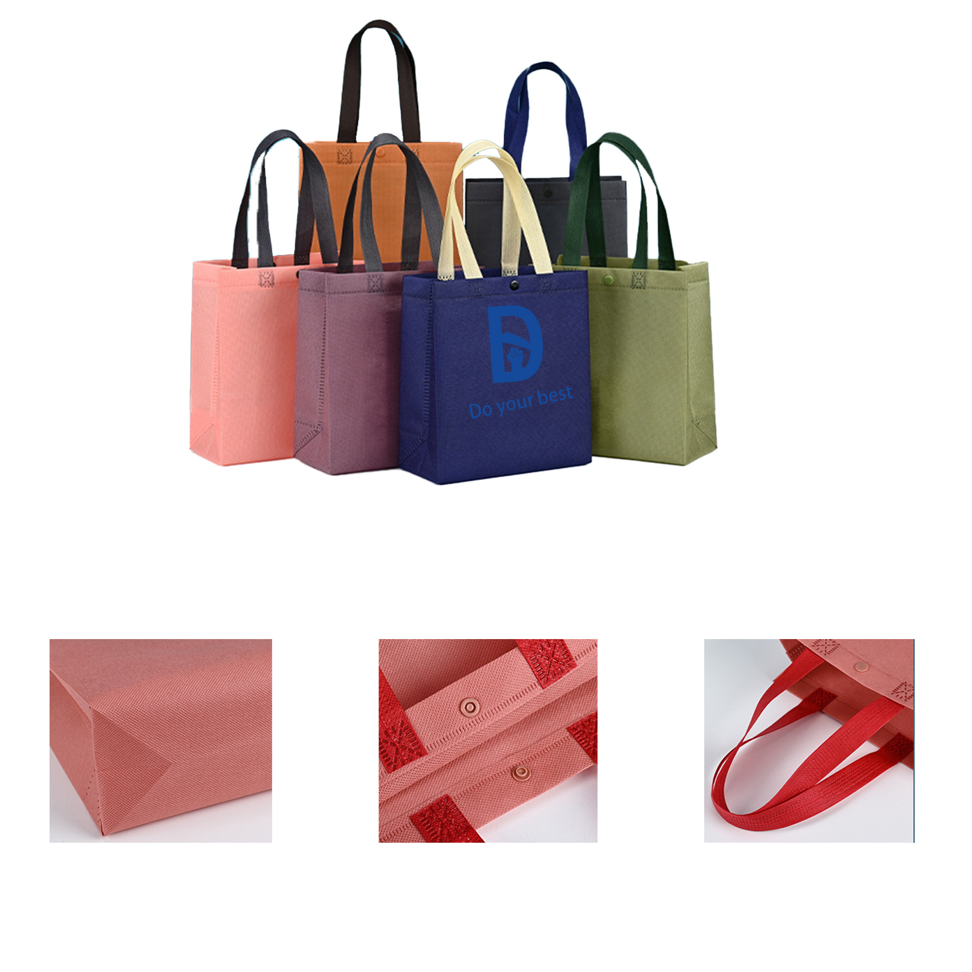 MOQ 50 Snap-Closed Non-Woven Bag 3