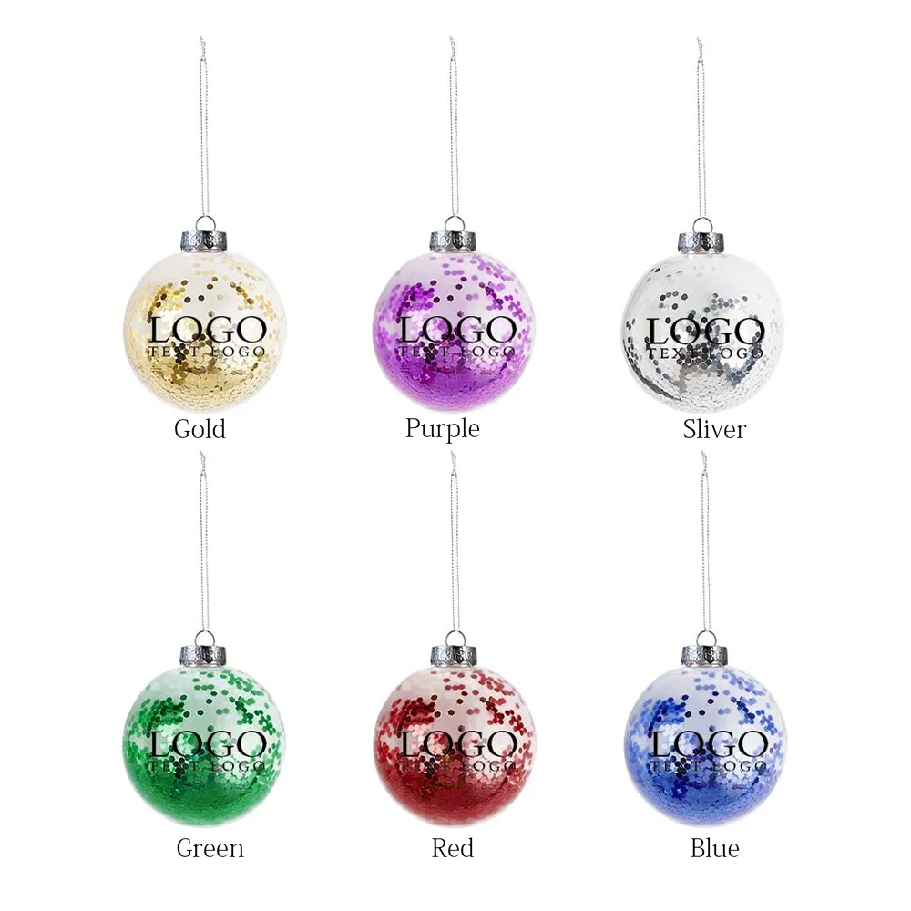 Shatter Resistant Confetti Holiday Ornaments 10