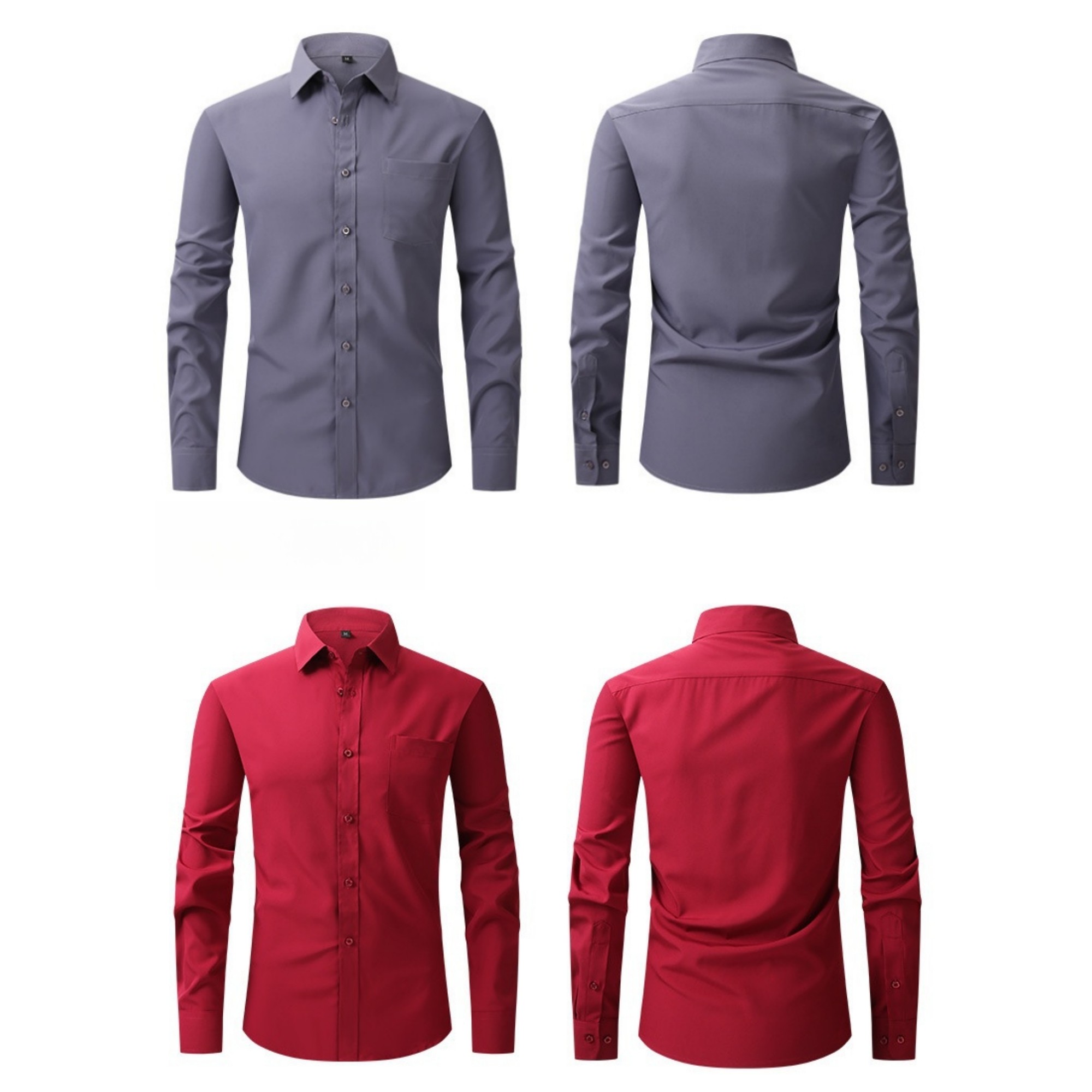 Solid Men's Dress Shirt 3