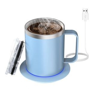12oz Stainless Steel Smart Heated Coffee Mug Warmer Set 6