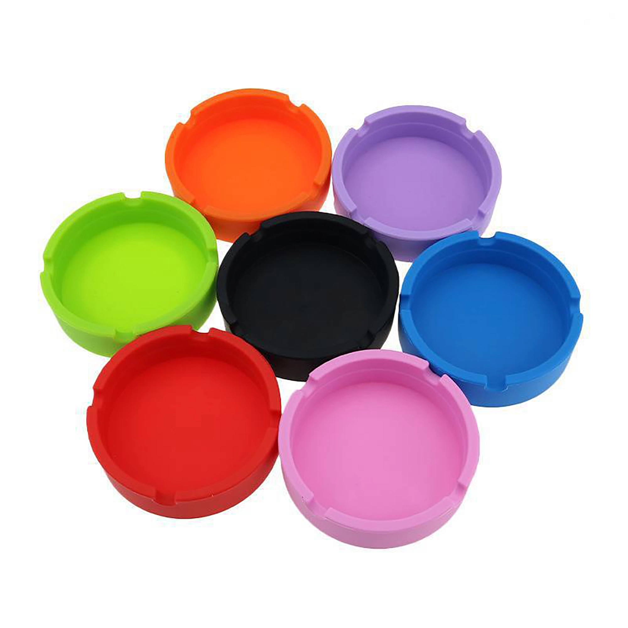 Color High Temperature Resistant Silicone Round Ashtrayr 4