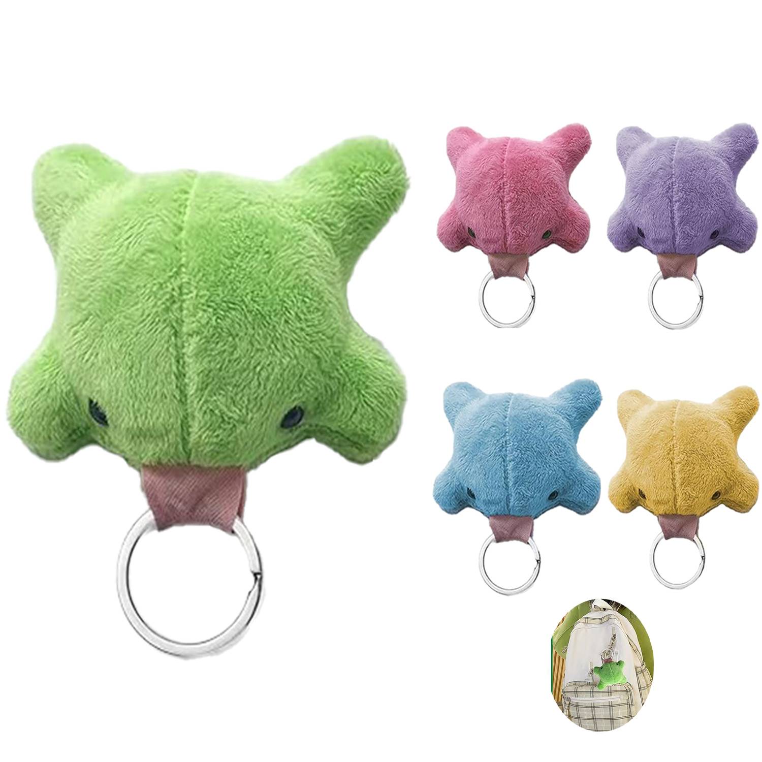 Cute Cartoon Frog Plush Toy Keychain Bag Charm Pendant 6