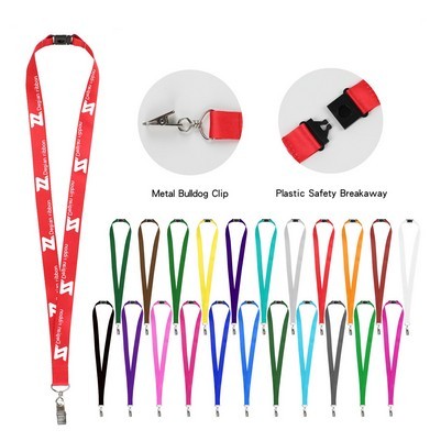3/4" Full Color Lanyard With Bulldog Clip 2