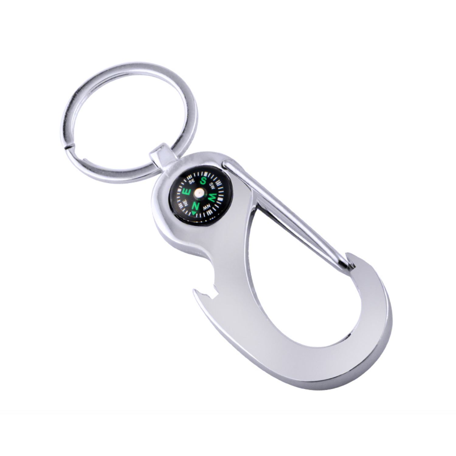 Bottle Opener Hook Keychain with Compass 2