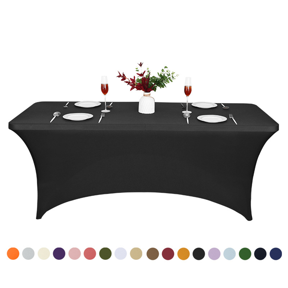 6ft Tablecloth Rectangular Spandex Table Cloth Fitted Cover 6