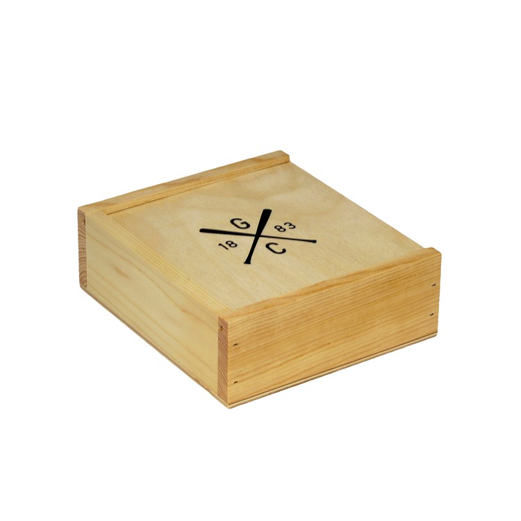 Sliding Lid Pine Box, 5.8 x 5.3 x 2.0" 1