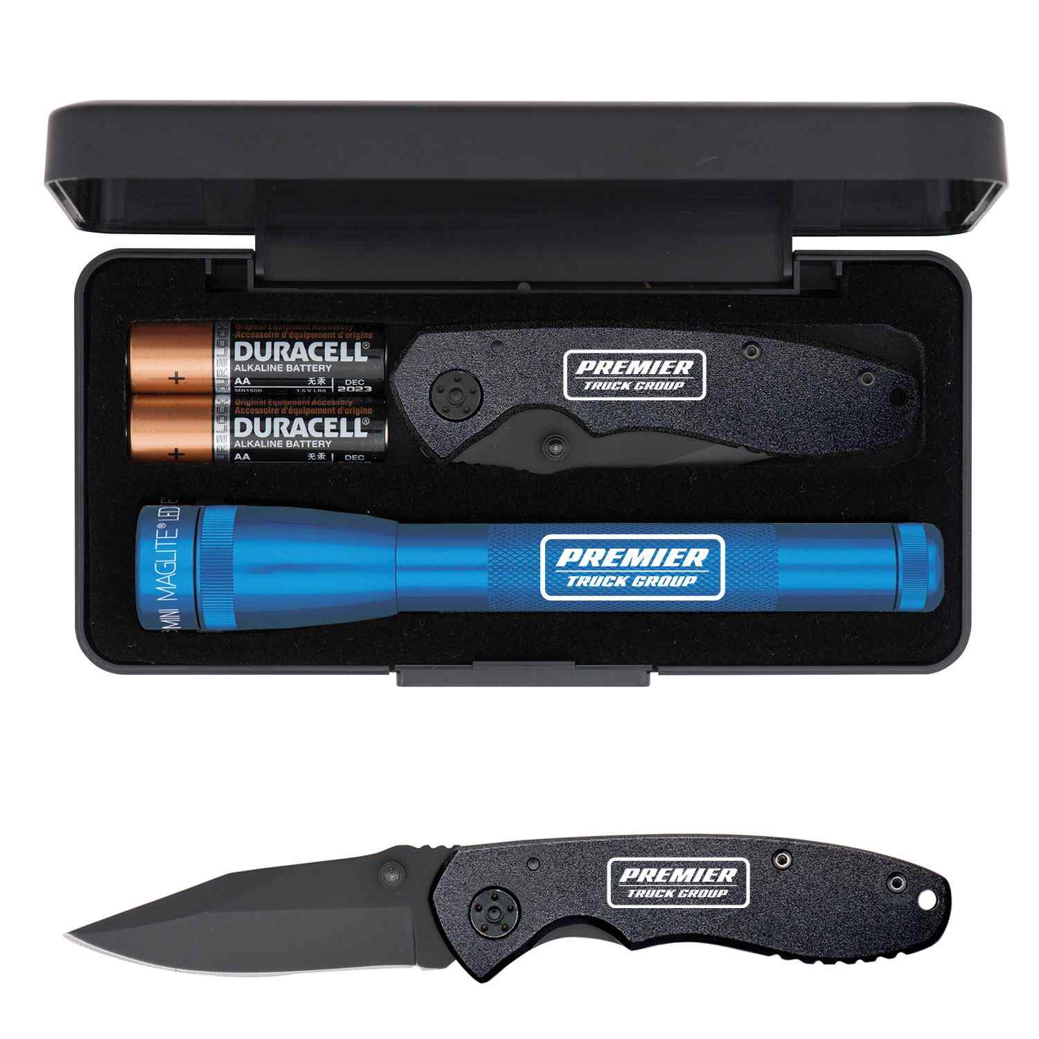 "AA" LED Mini Maglite® With Warhawk Pocket Knife 3
