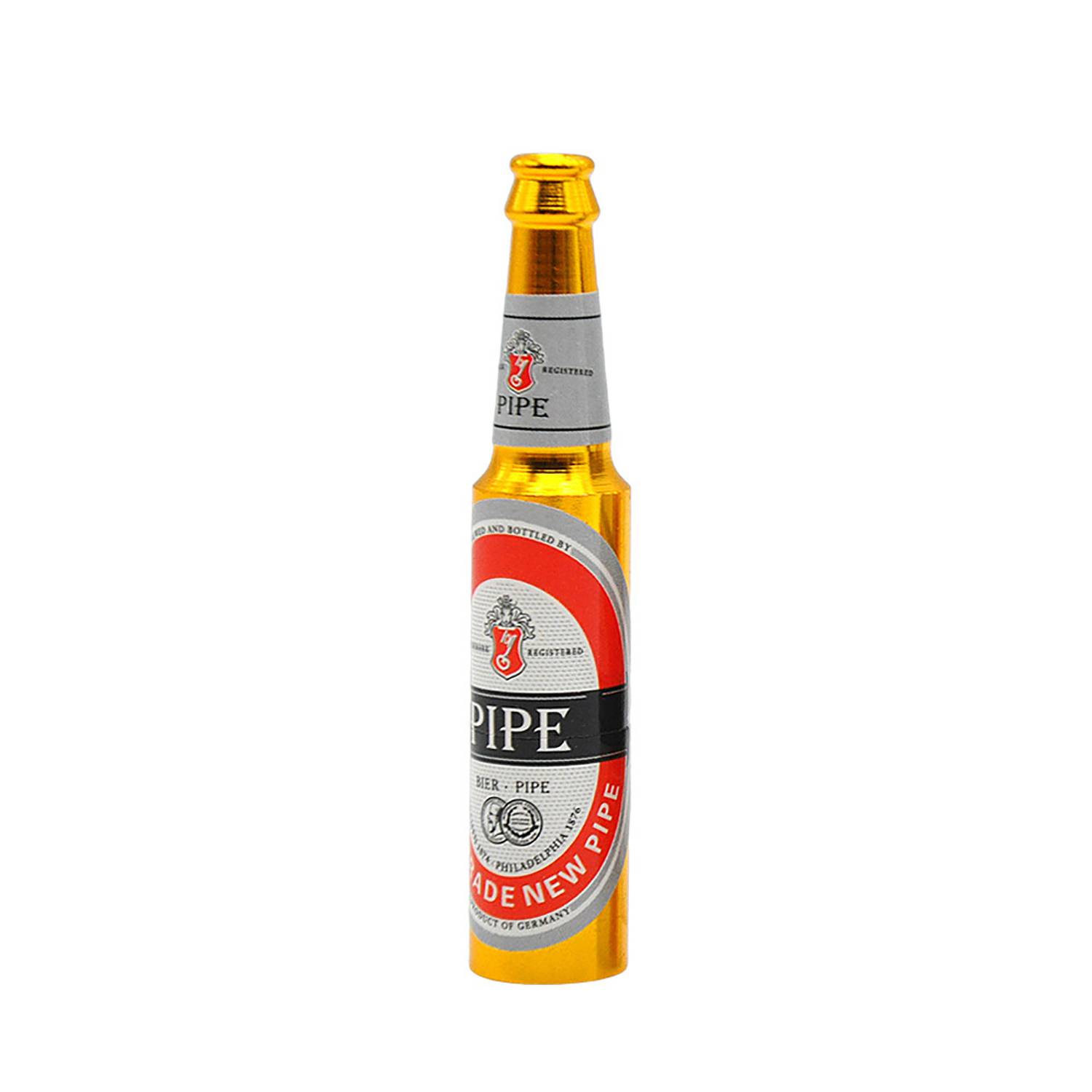 Creative Beer Bottle Design Aluminum Smoking Pipe 1
