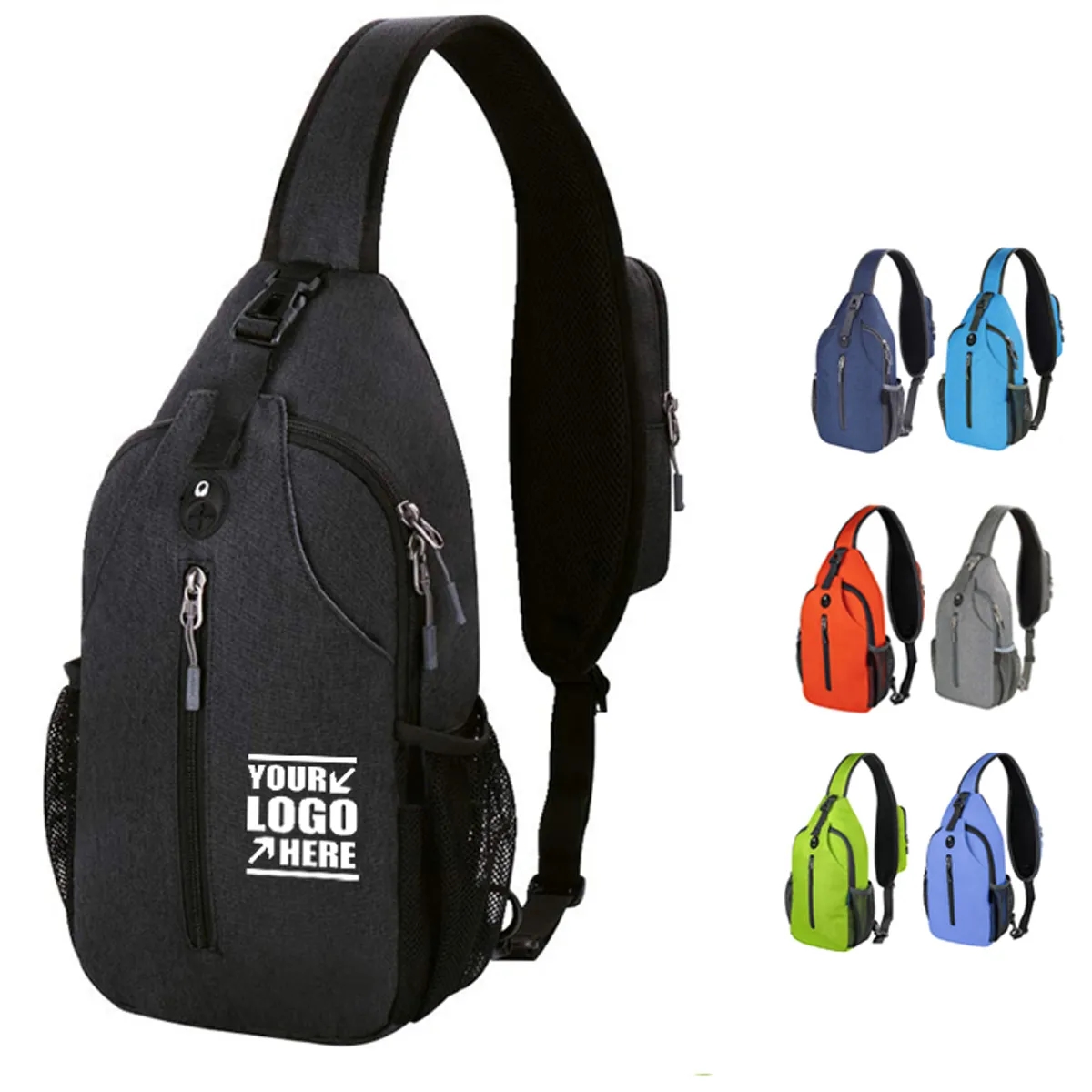 custom Crossbody Sling Travel Hiking Chest Bag Daypack 4