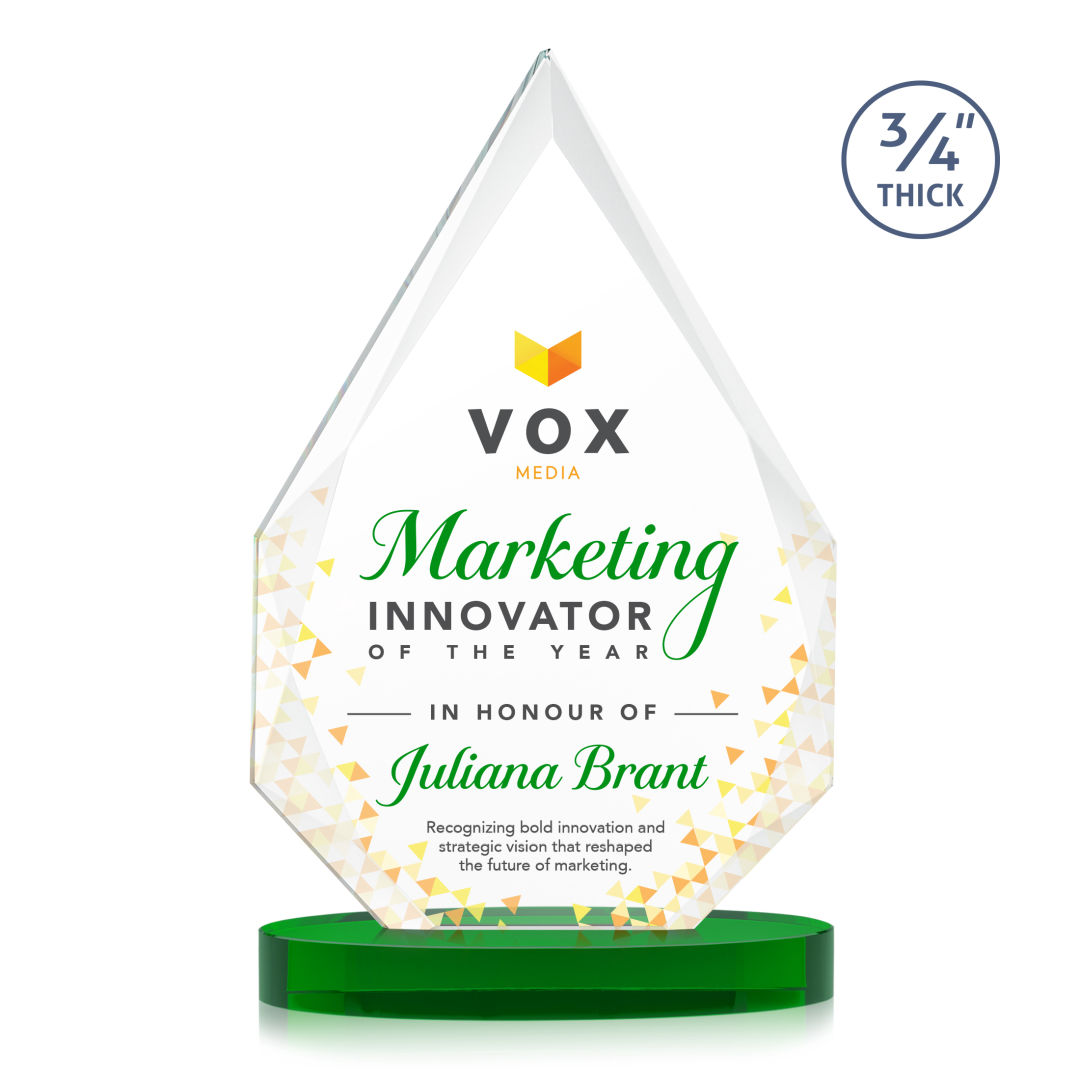 Hawthorne VividPrint™ Award on Alberton Base - Green 6
