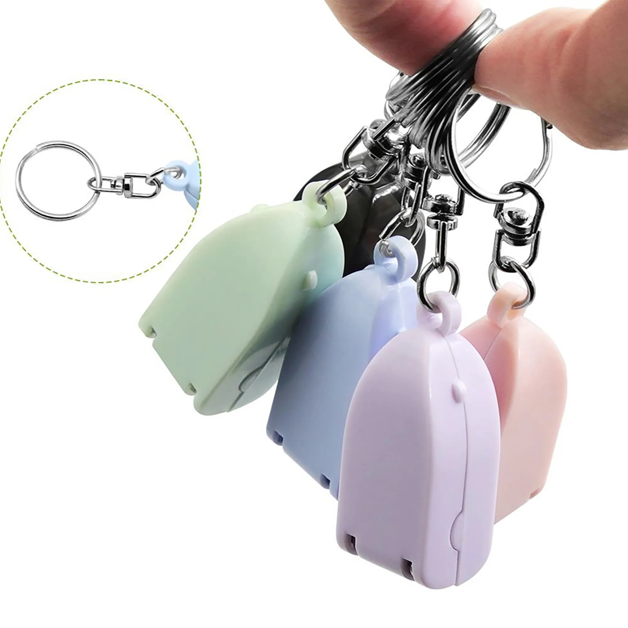 Folding Stainless Steel Nail Clippers With Key Ring 3
