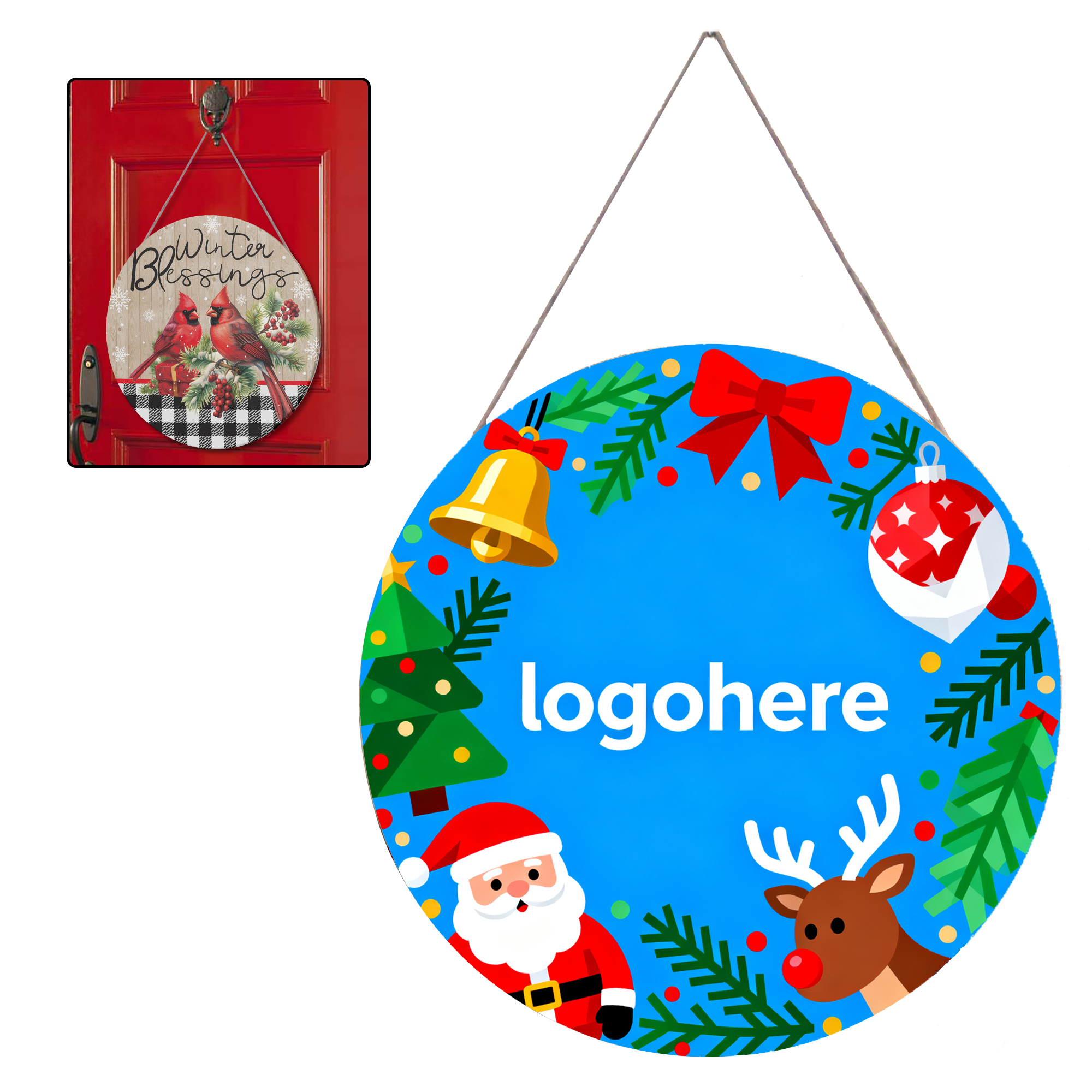 Christmas Tree Wood Ornament Sign 2