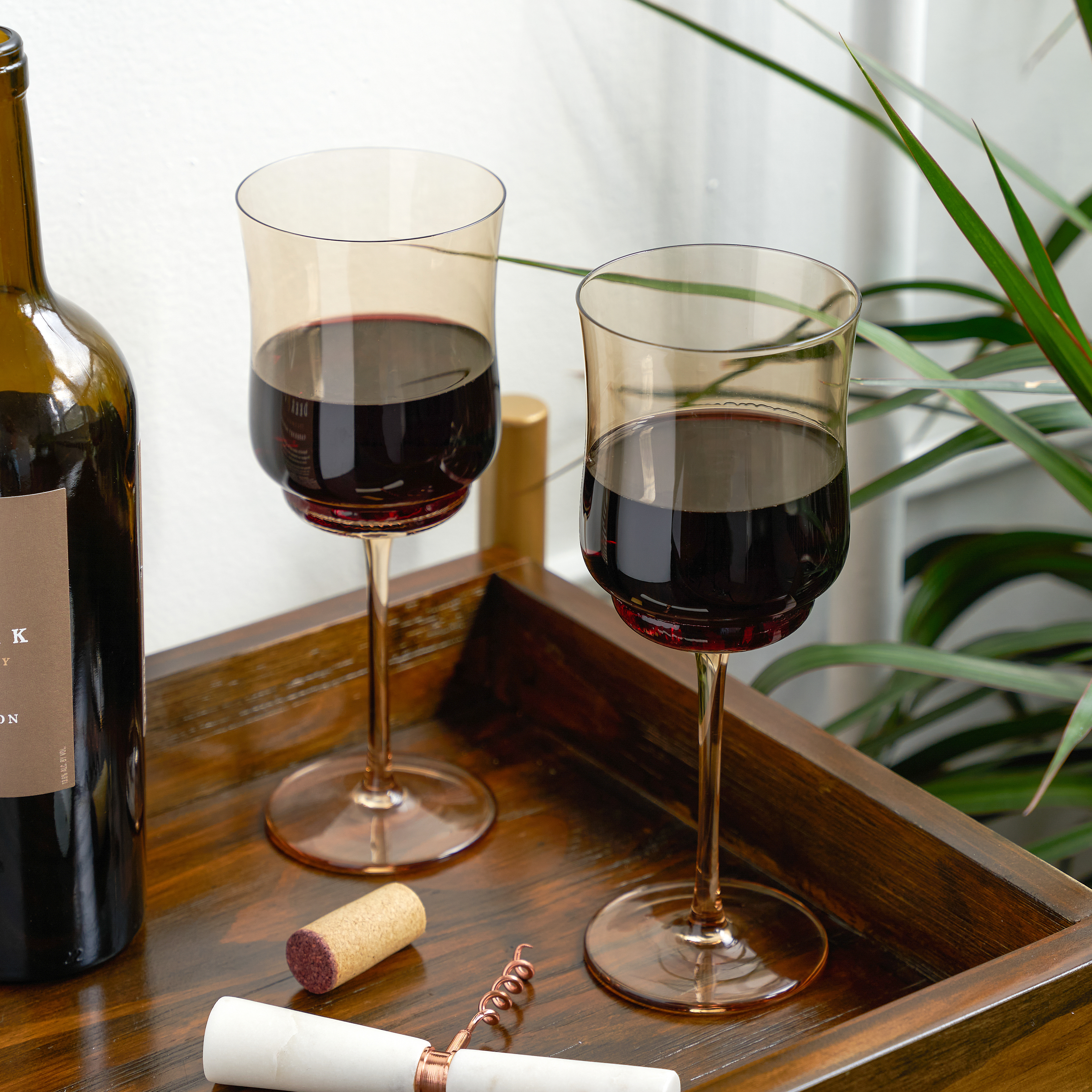 Twine Living® Tulip Stemmed Wine Glass, set of 2 1