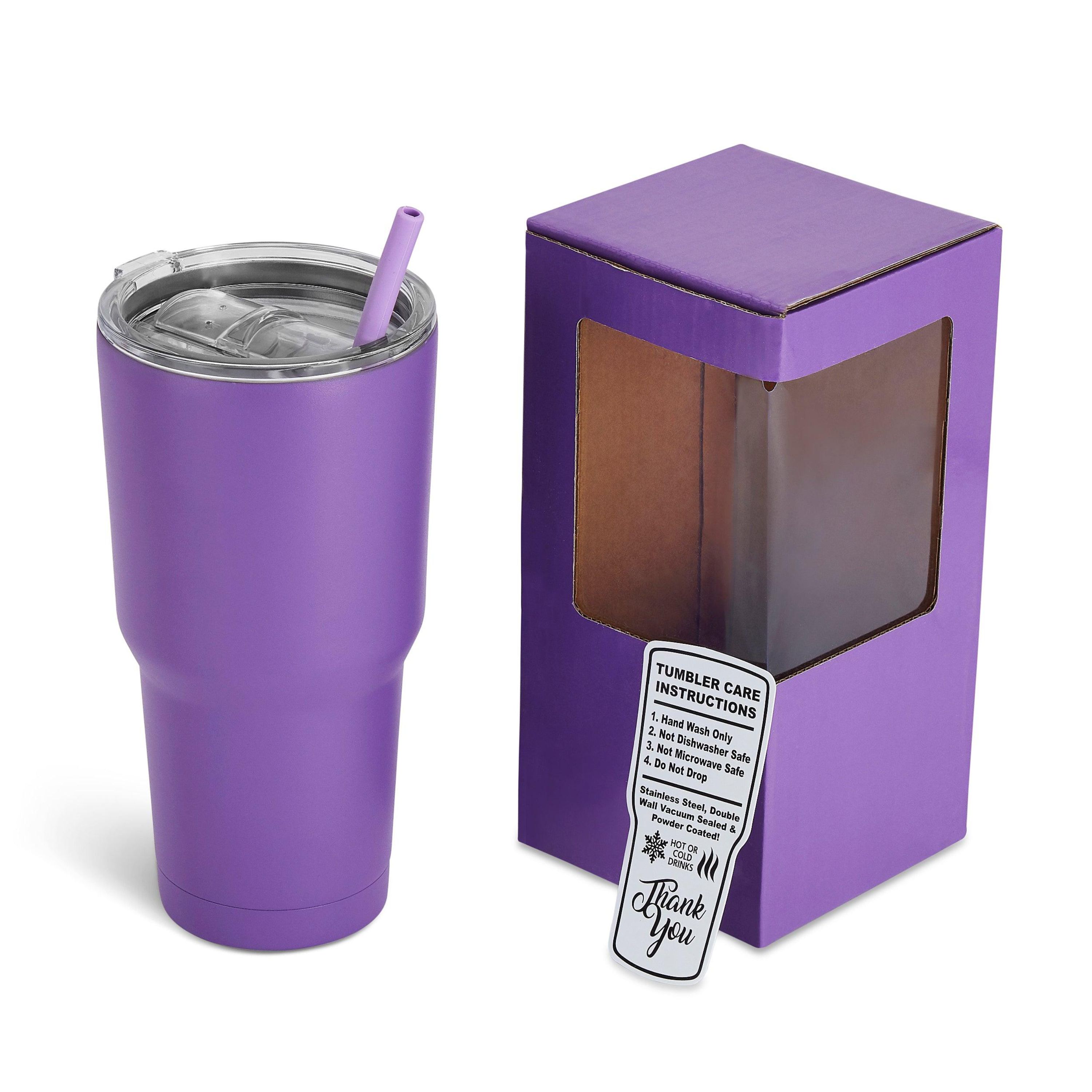 30 Oz. Unbranded Stainless Steel Tumbler w/ Color Matched Window Display Gift Box 5