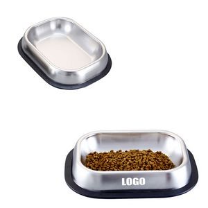 Small Rectangle Metal Pet Food Bowl 7