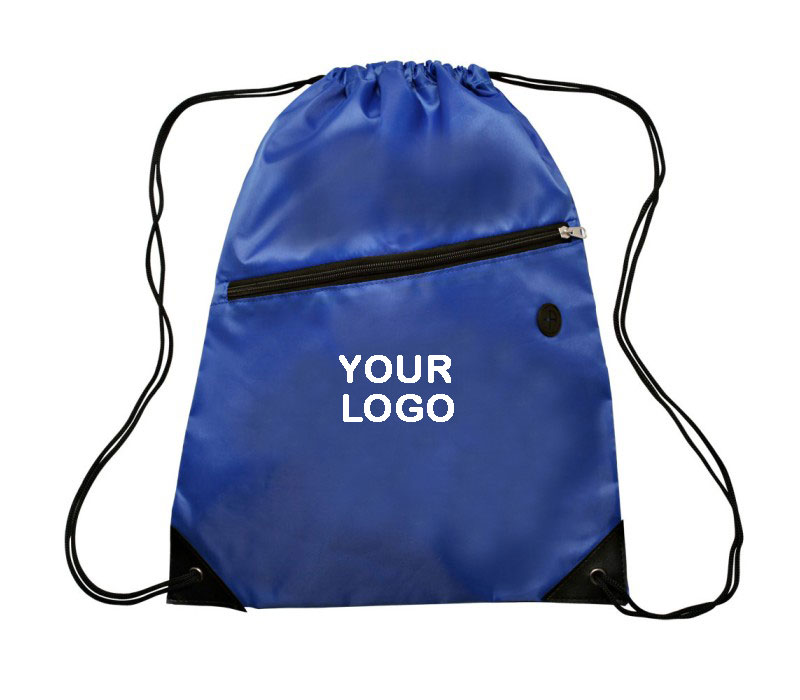 Drawstring Backpack With Zippered Pocket 2