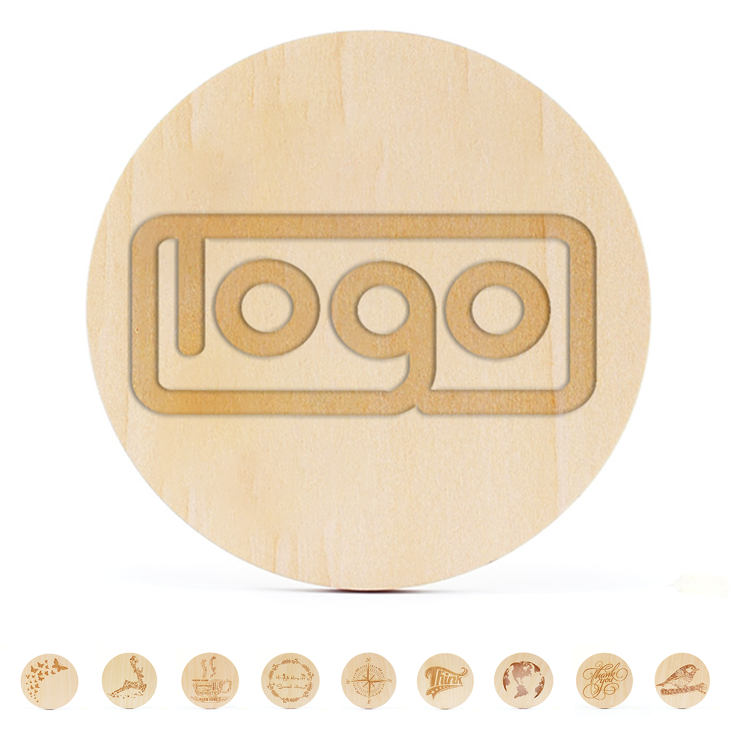 Round Wooden Coaster 1